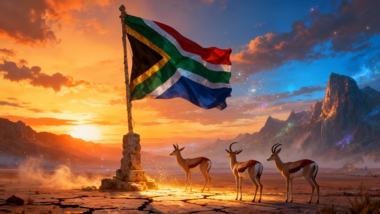 The Glowing Flag of South Africa
