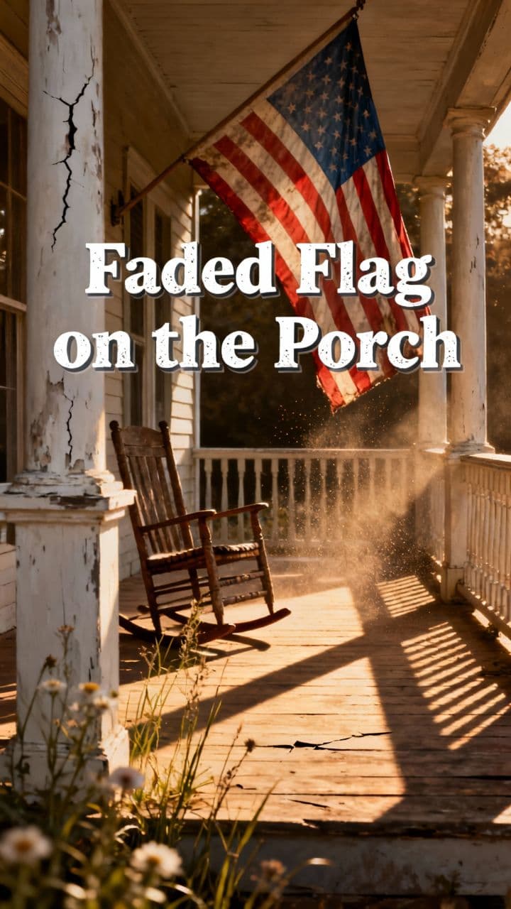 Faded Flag on the Porch