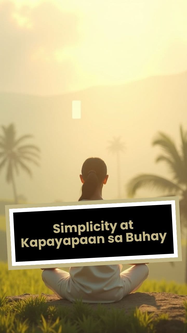 Simplicity at Kapayapaan sa Buhay