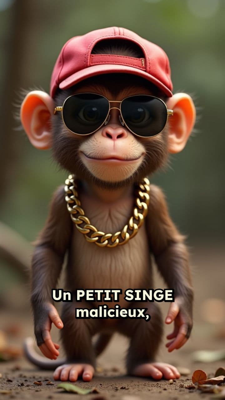 Un singe en feu !