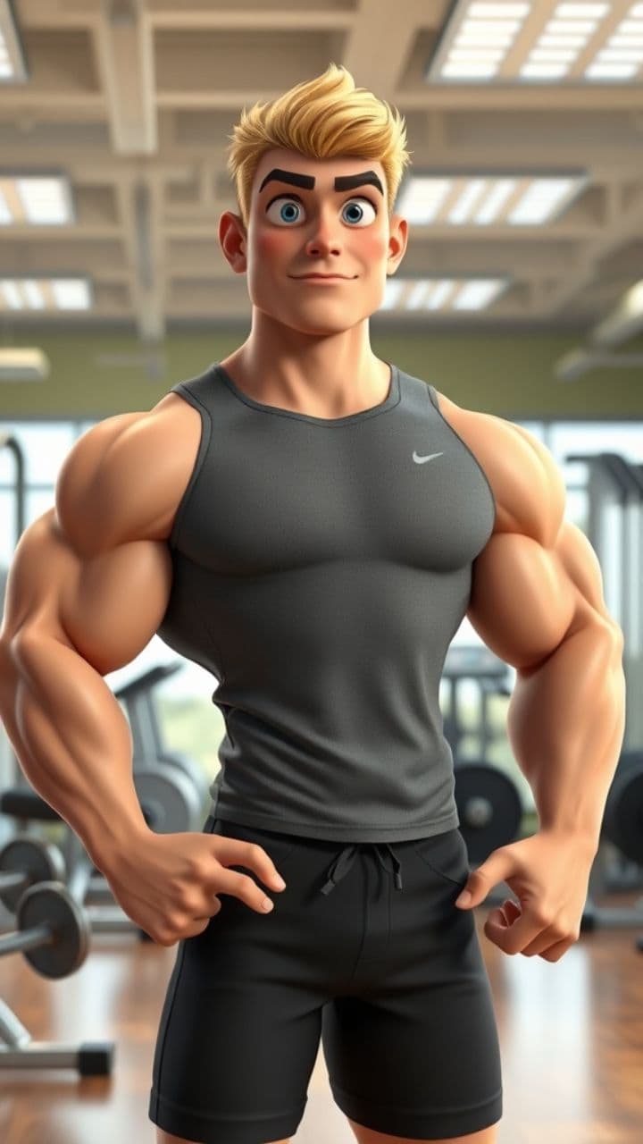 Bicep Showdown at the Gym