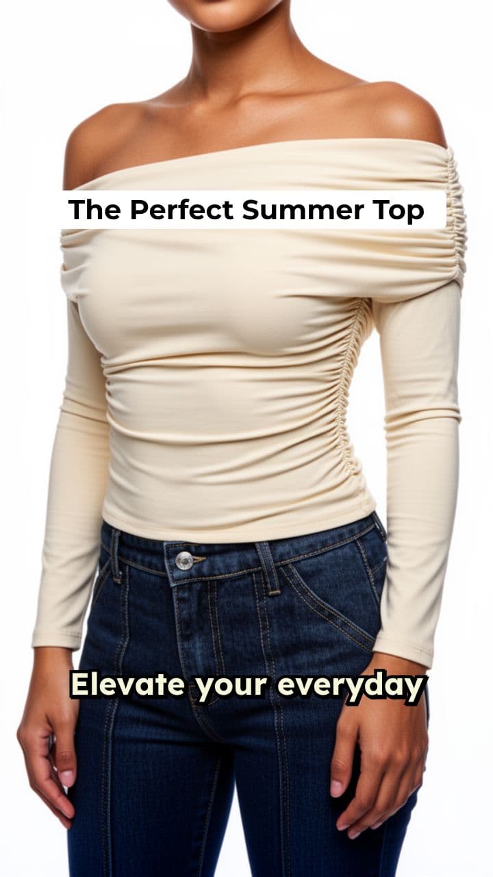 Cream Off-The-Shoulder Top Promo