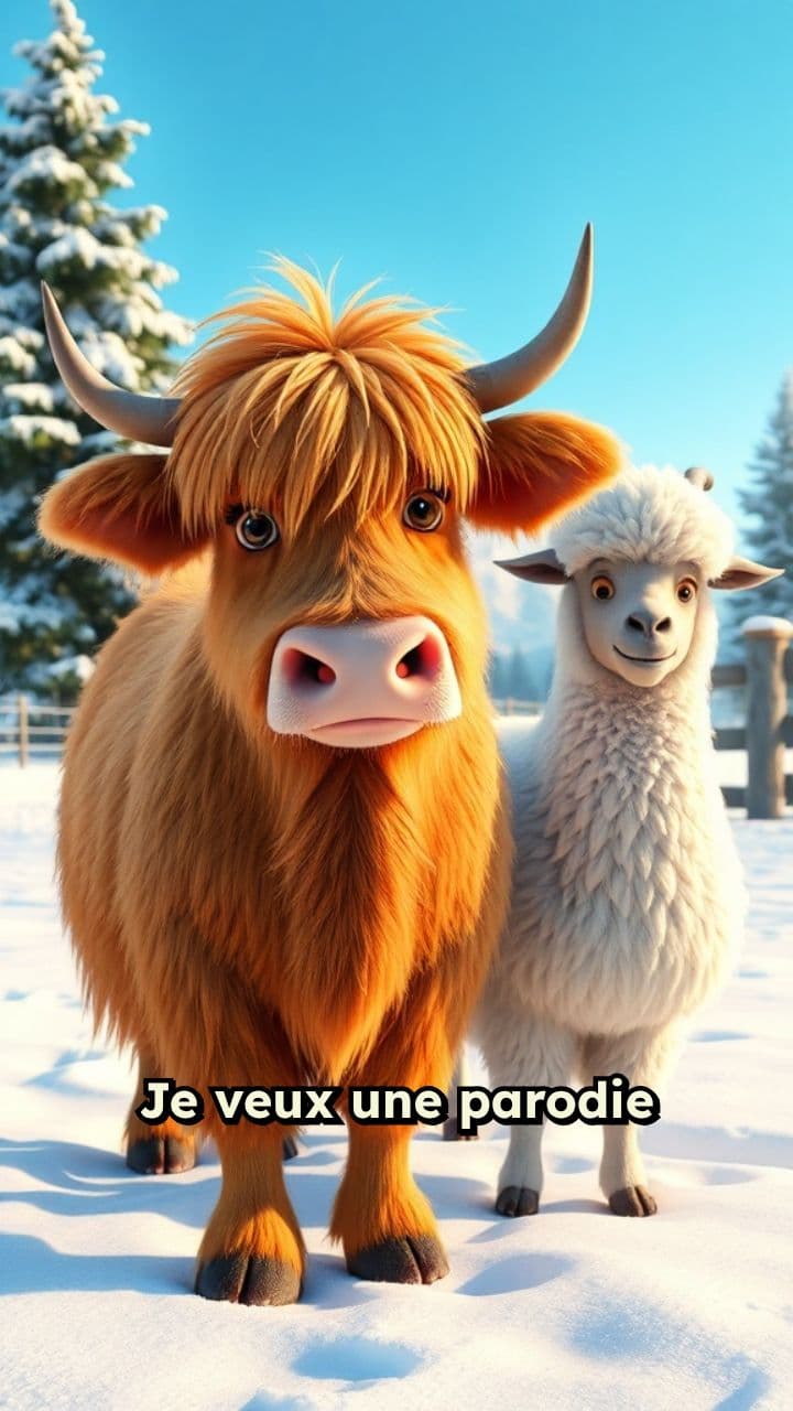 Parodie enneigée de la ferme RH