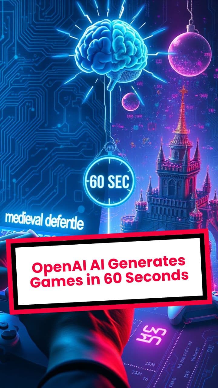 OpenAI AI Generates Games in 60 Seconds