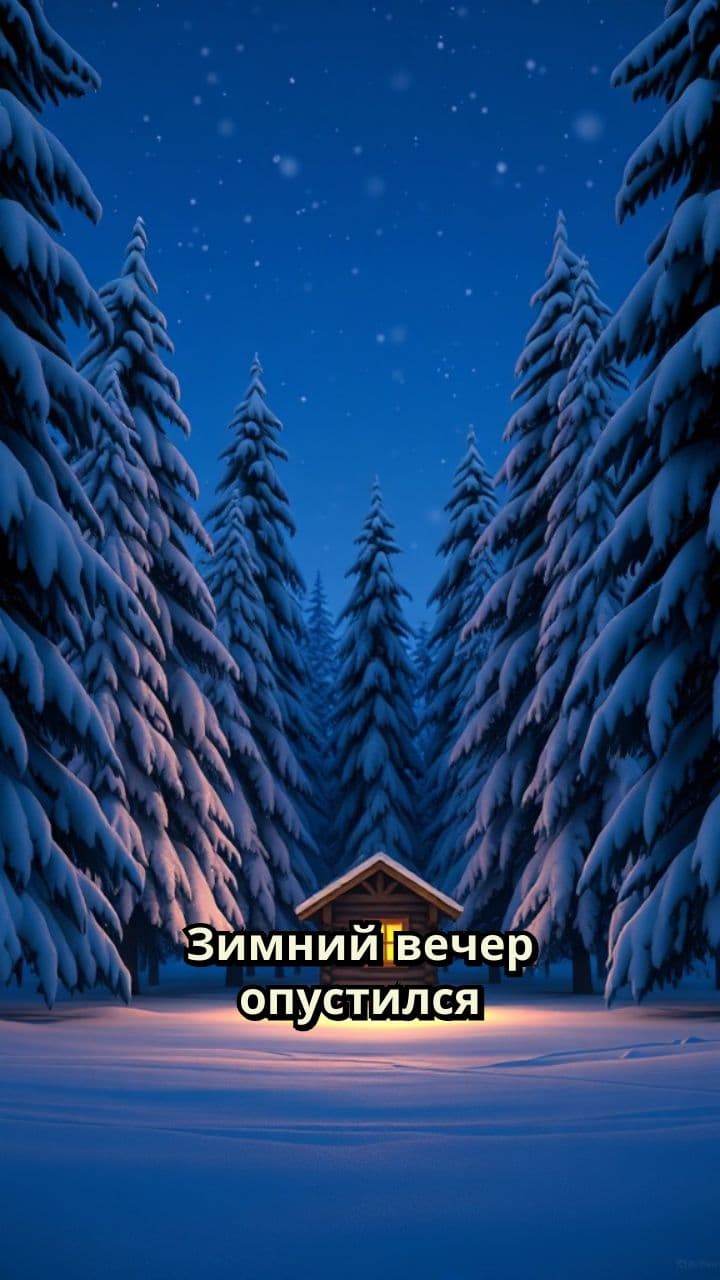 Зимний уют в избушке