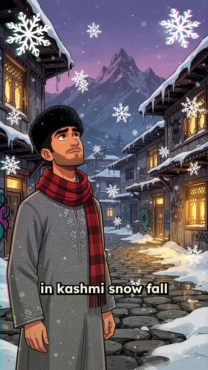 Snowfall Begins in Kashmir