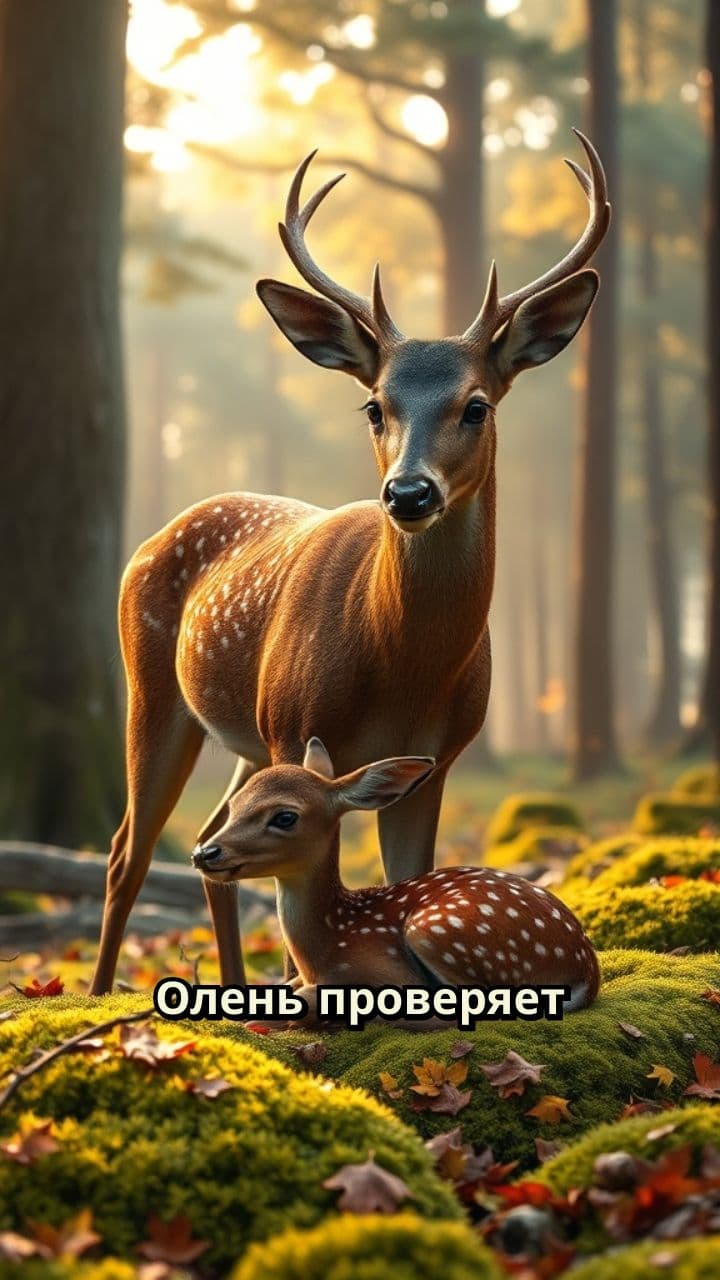 Олень и его ночи в лесу