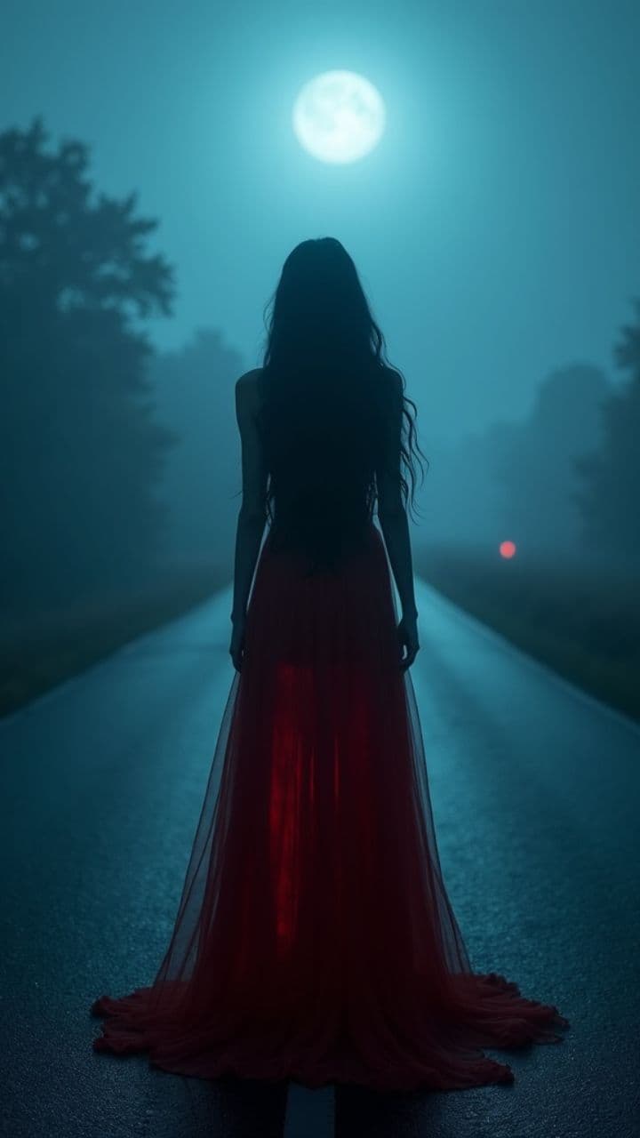 La Dama de Rojo en la Carretera