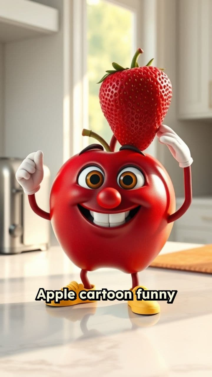 Funny Apple Cartoon Video