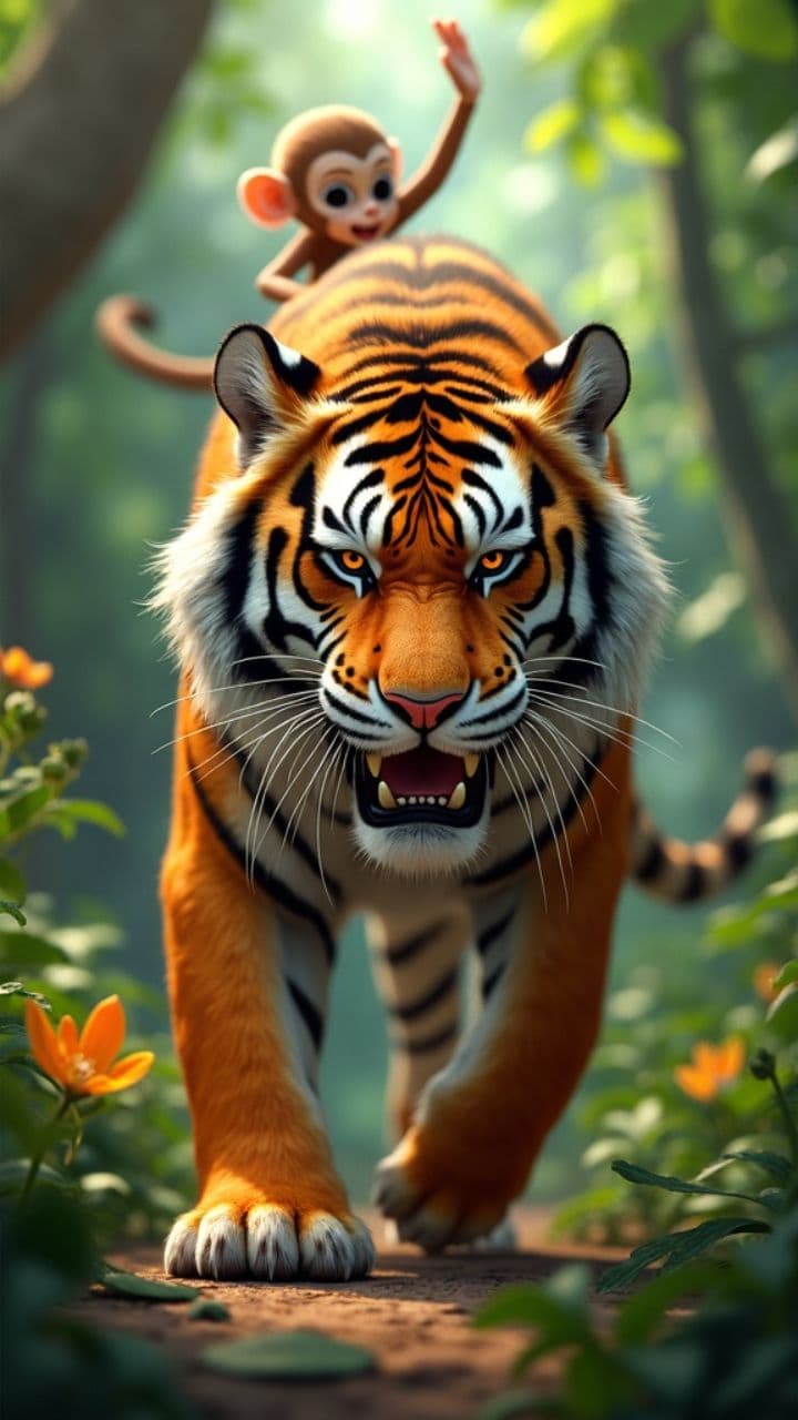 Jungle Friends: Monkey and Tiger's Adventure