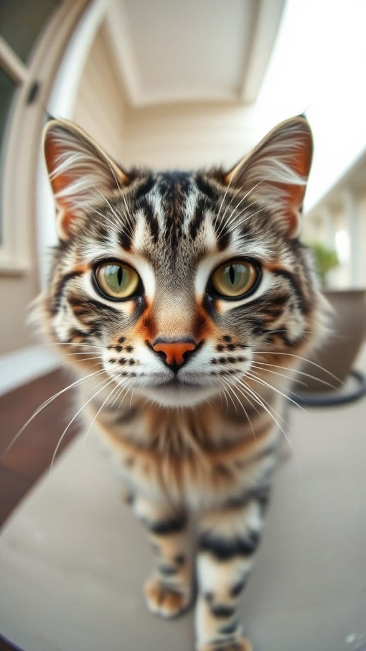 Gato Desafiante en Cámara Ring