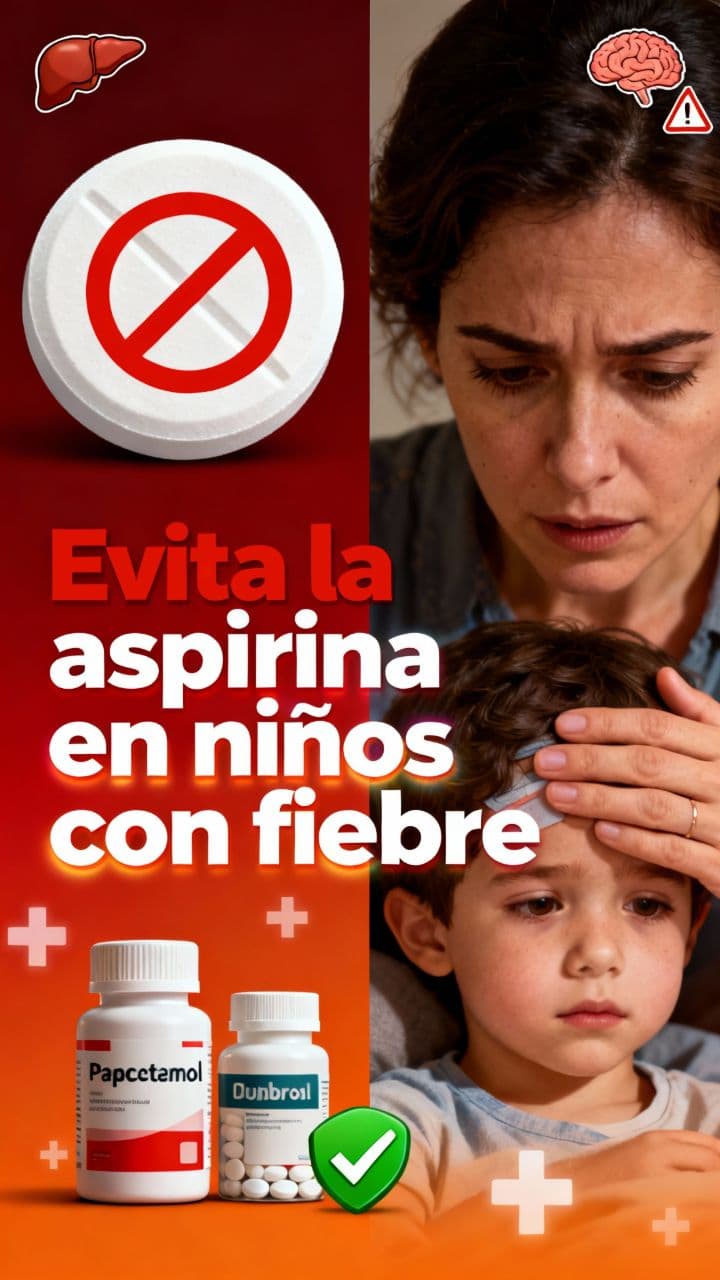Evita la aspirina en niños con fiebre