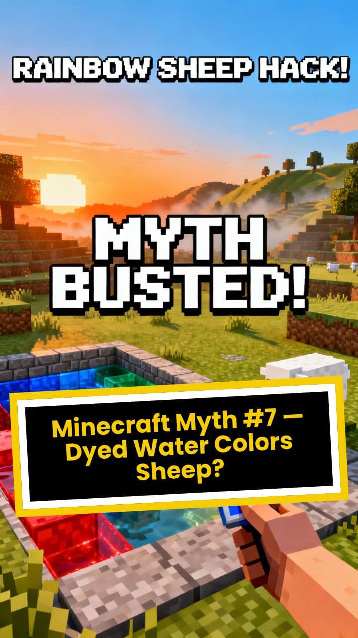 Minecraft Myth #7 — Dyed Water Colors Sheep?