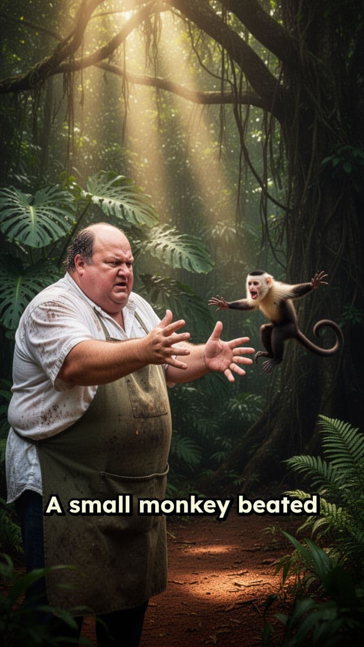 Monkey Beaten and Thrown into Jungle