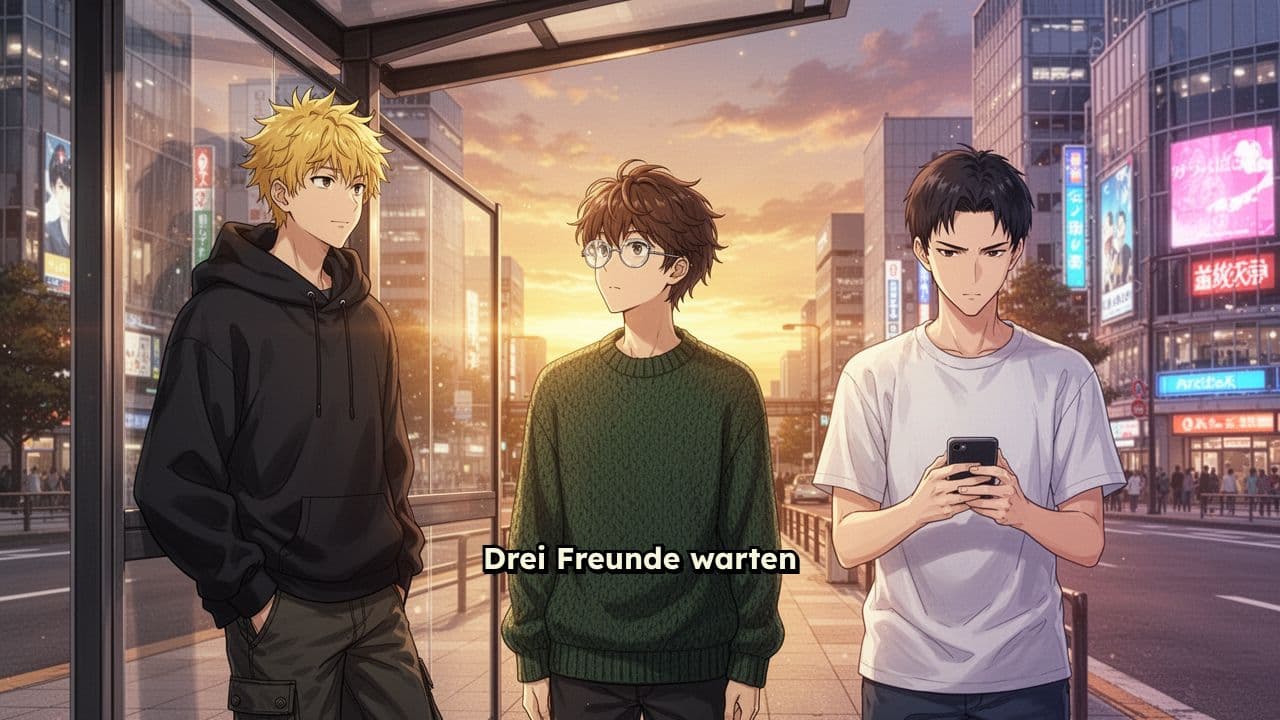 Begegnung an der Haltestelle