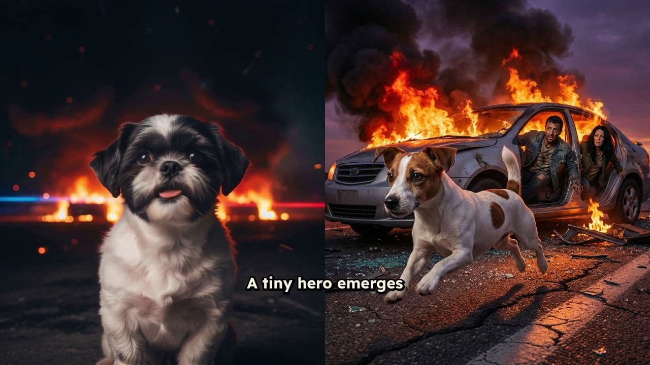 Tiny Dog Saves Couple from Car Fire