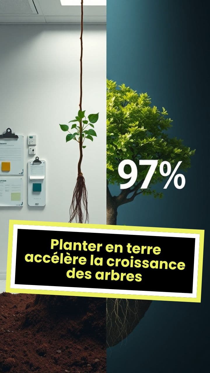 Planter en terre accélère la croissance des arbres
