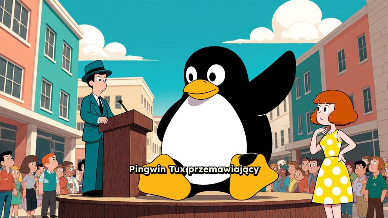 Tux Penguin Speaking to People