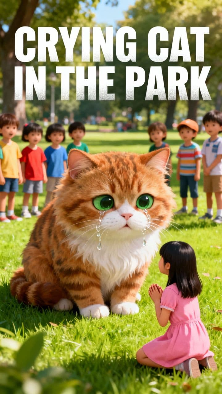 Crying Cat in the Park