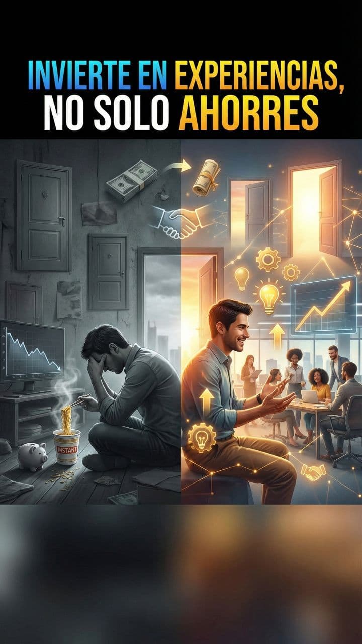 Invierte en experiencias, no solo ahorres.