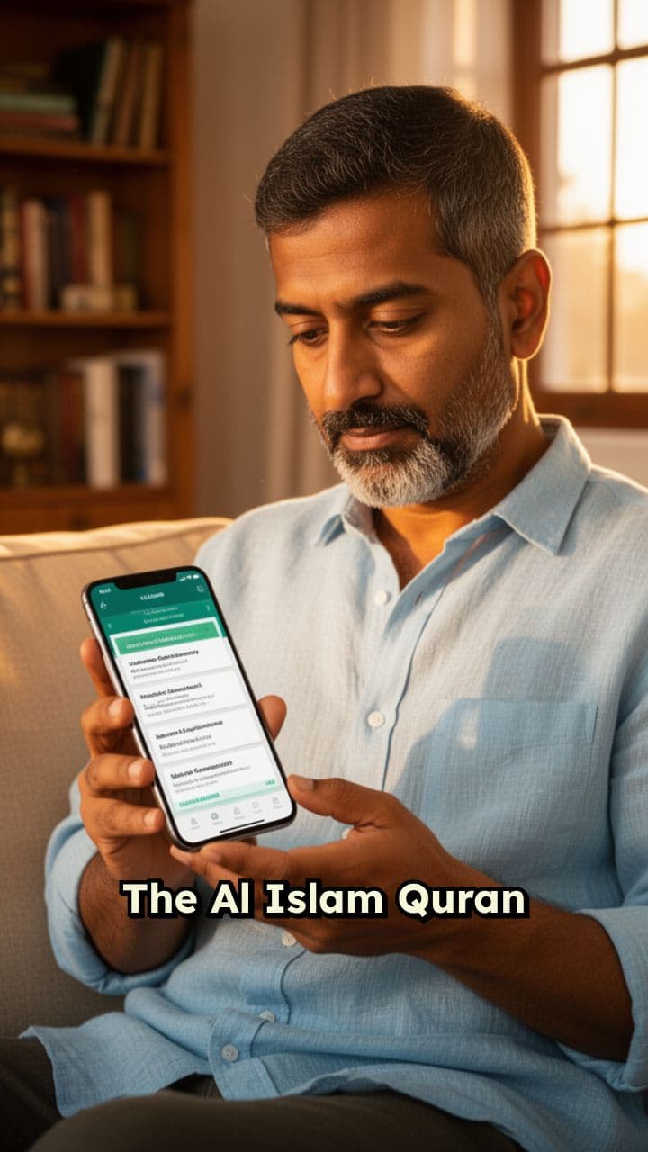 Accessing Commentaries in Al Islam Quran App