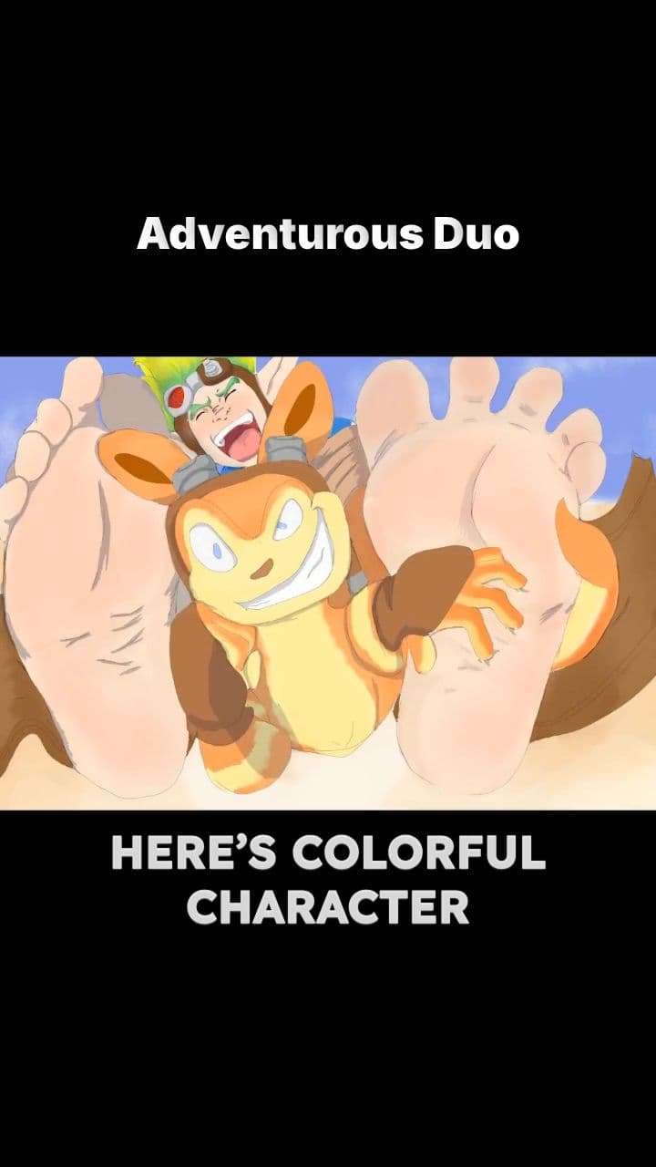 Colorful Adventurous Duo Character Art