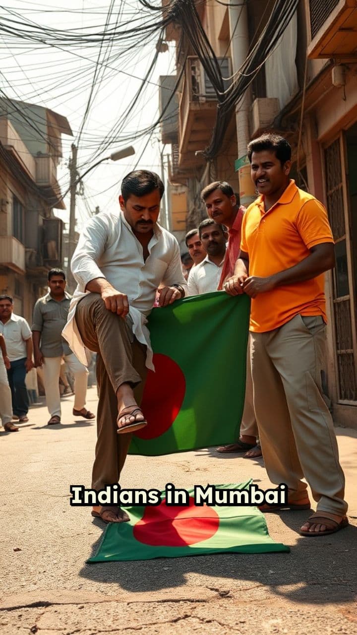 Mumbai Street Incident Involving Bangladesh Flag