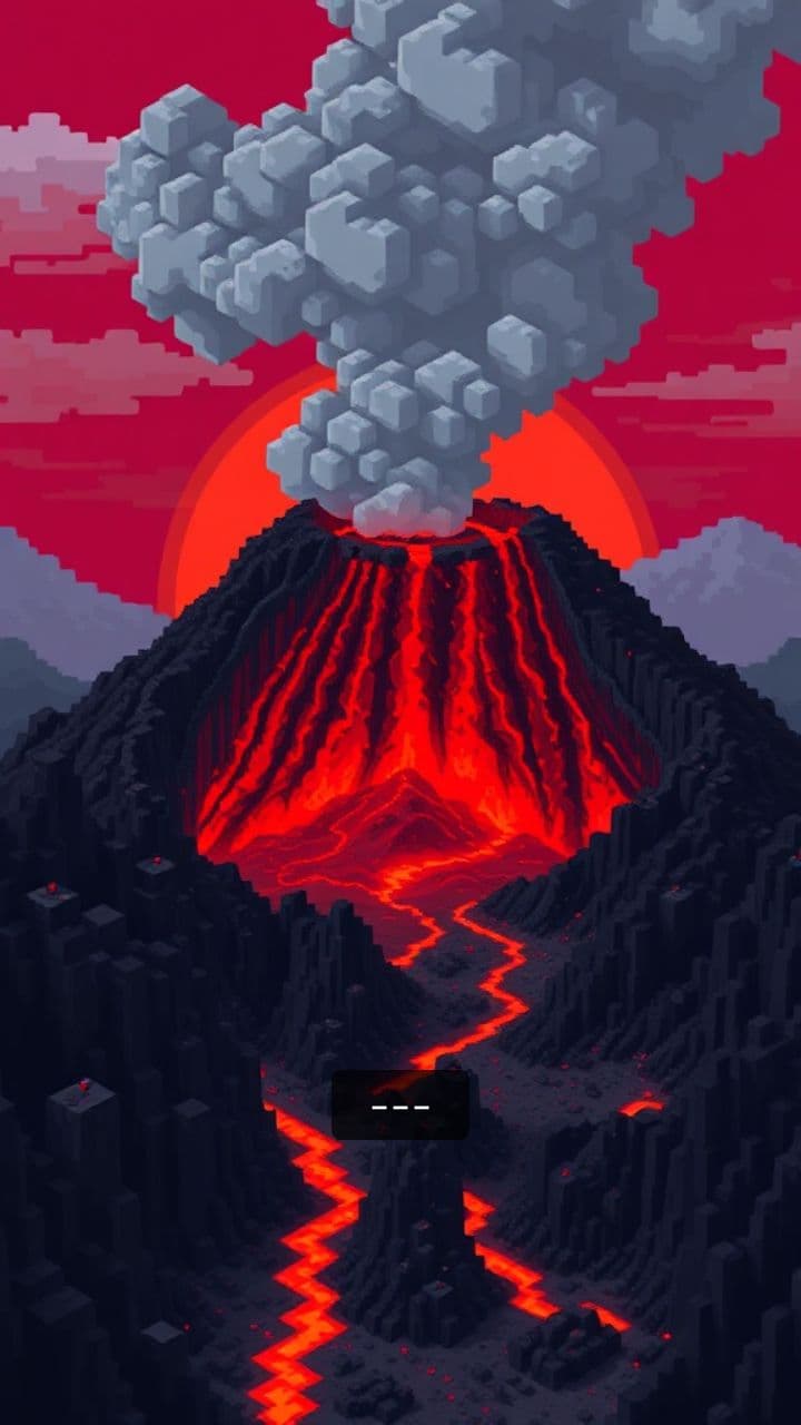 Futuristic Robot Duel on Volcano