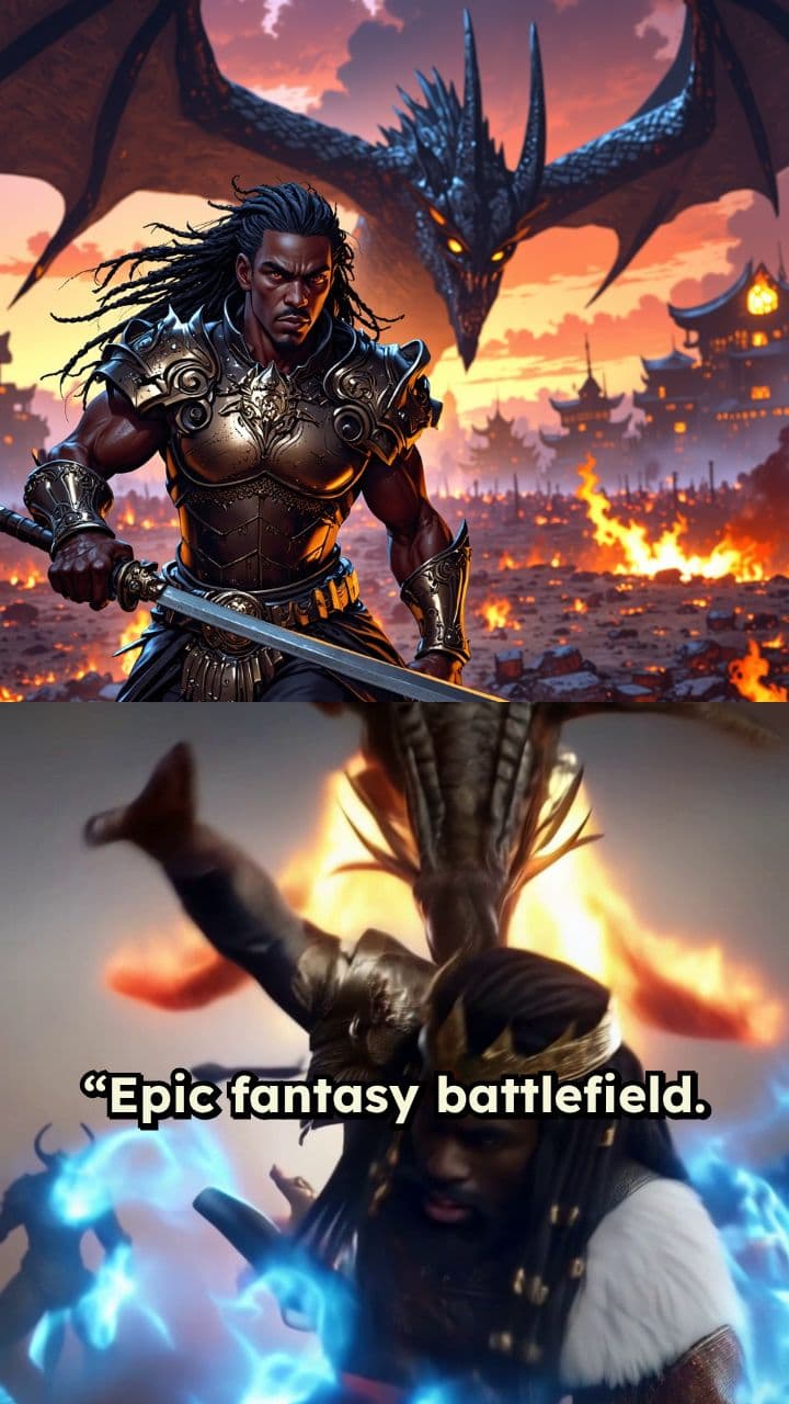Warrior King vs. Fire-Breathing Dragon