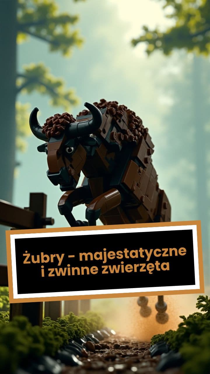 Żubry - majestatyczne i zwinne zwierzęta