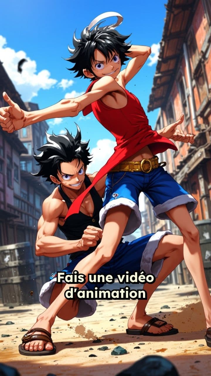 Sung Jinwoo contre Luffy en animation