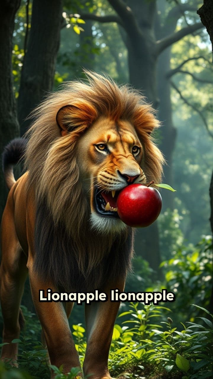 Fusion de lion et pomme
