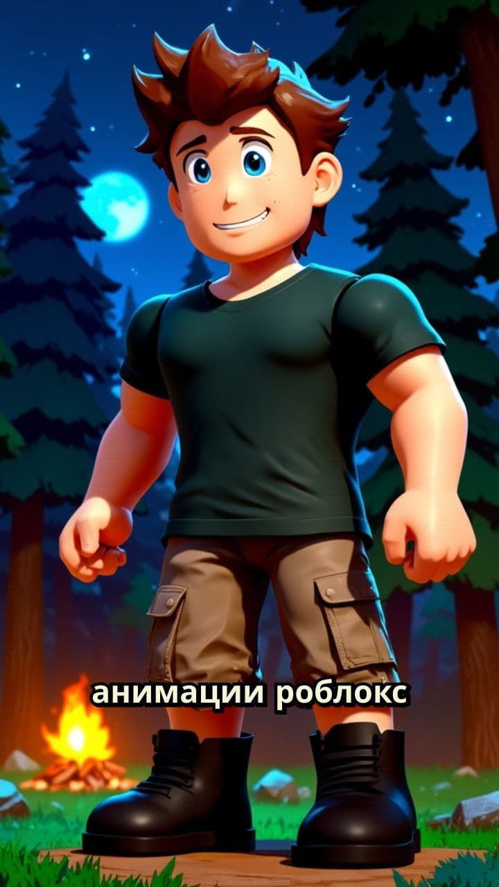 Олень у костра в Roblox