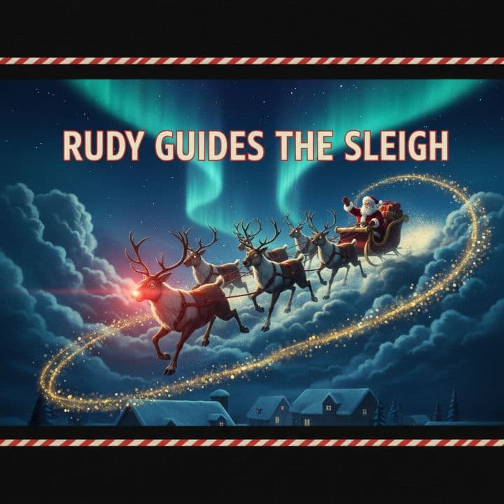 Rudy Guides the Sleigh