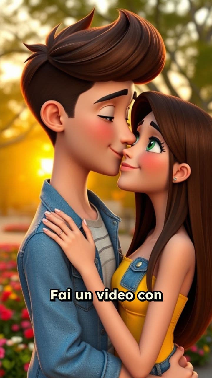 Bacio Disney tra due ragazzi