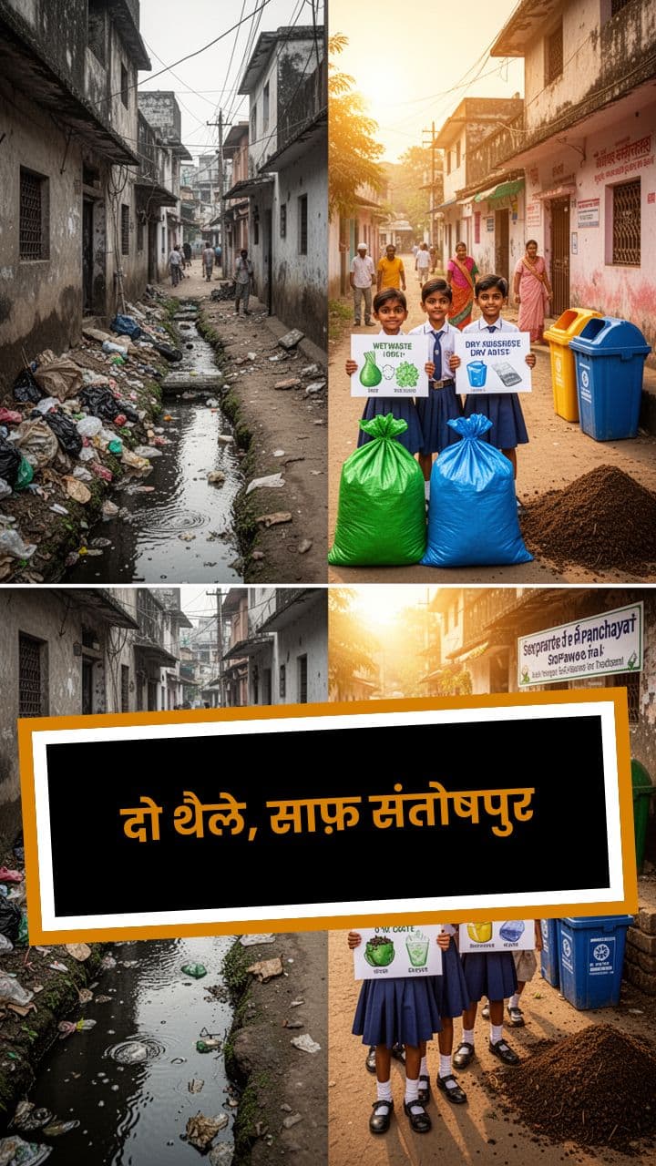 दो थैले, साफ़ संतोषपुर