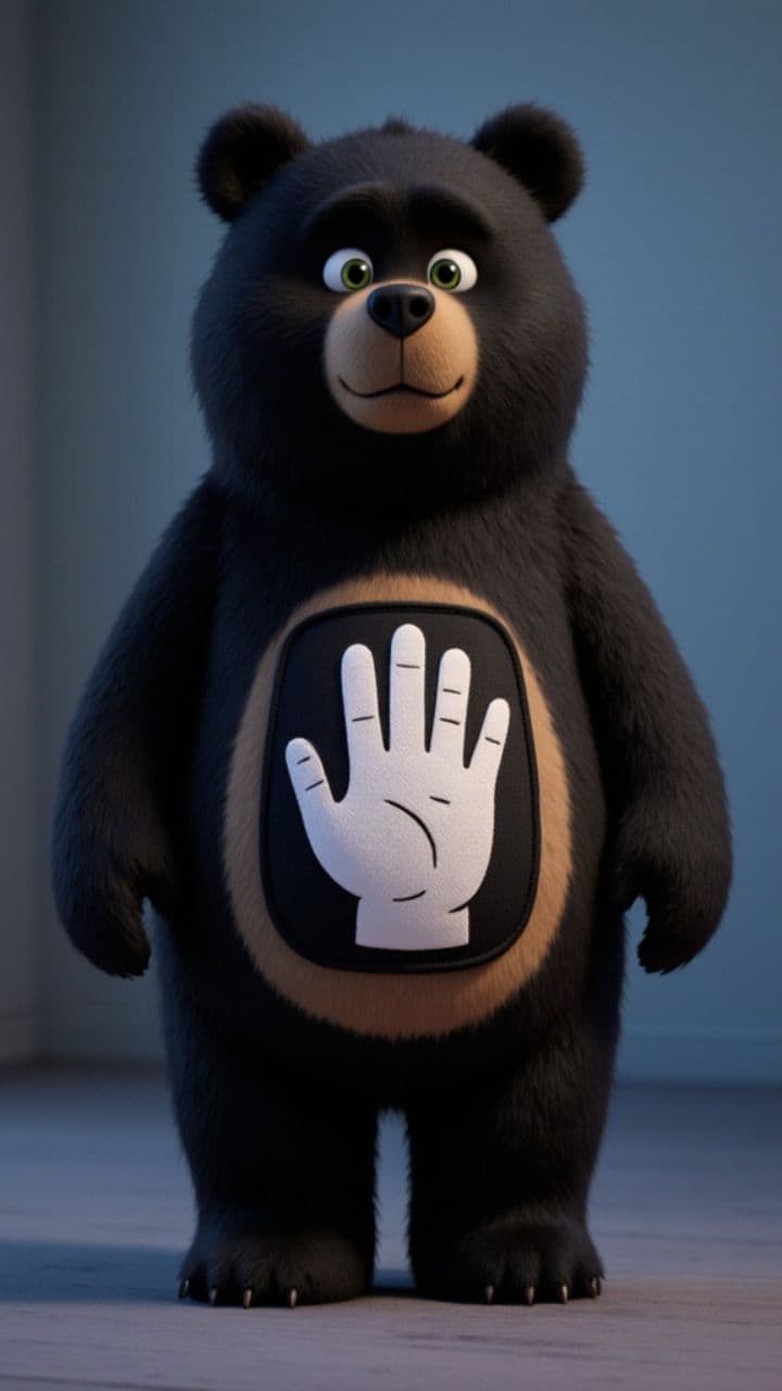 Mittelfinger auf dem Glücksbauch