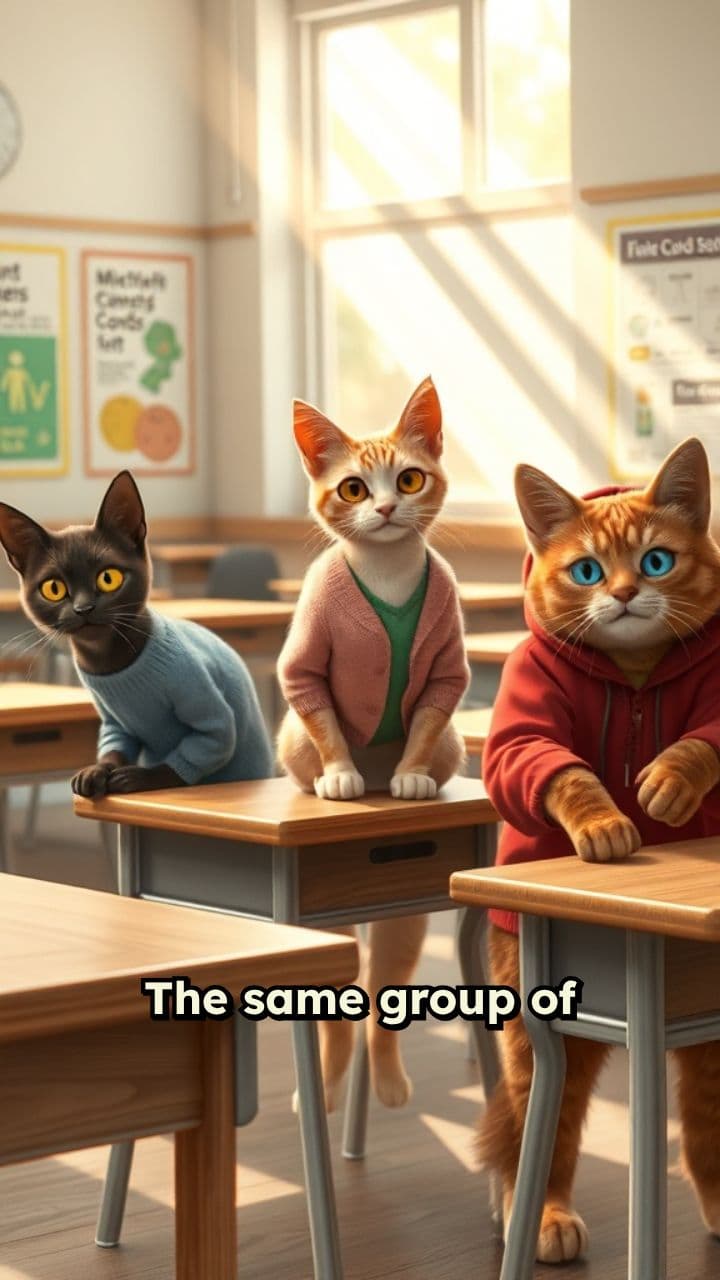 Classroom Antics Among Cats