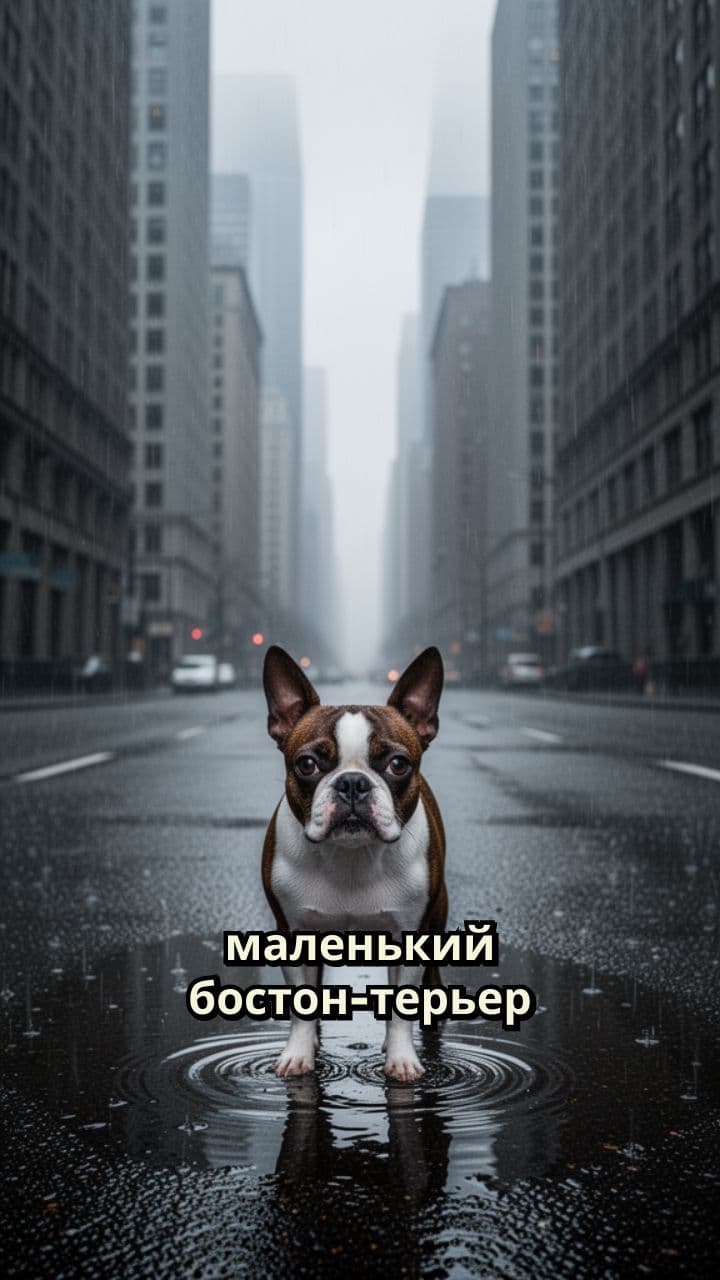 Гучи грустит под дождём