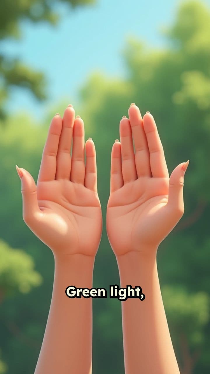 Animated Cars Playing Green Light, Red Light