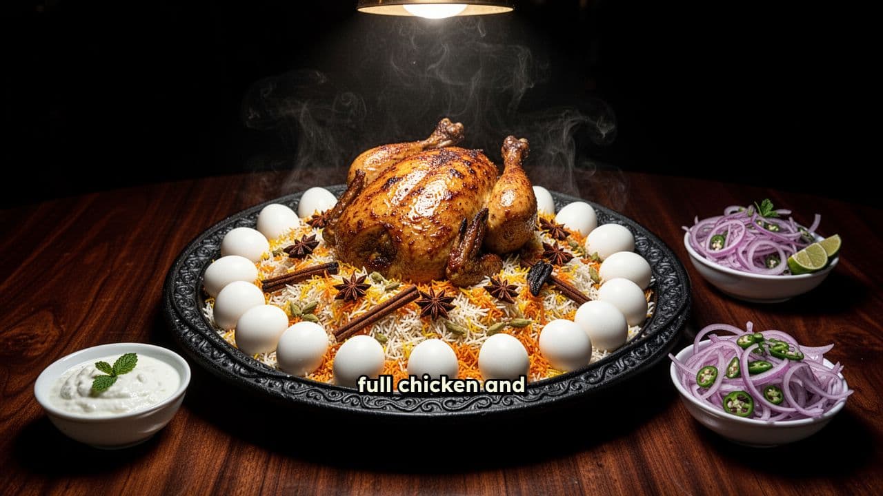 Whole Chicken Biryani Platter with Sides