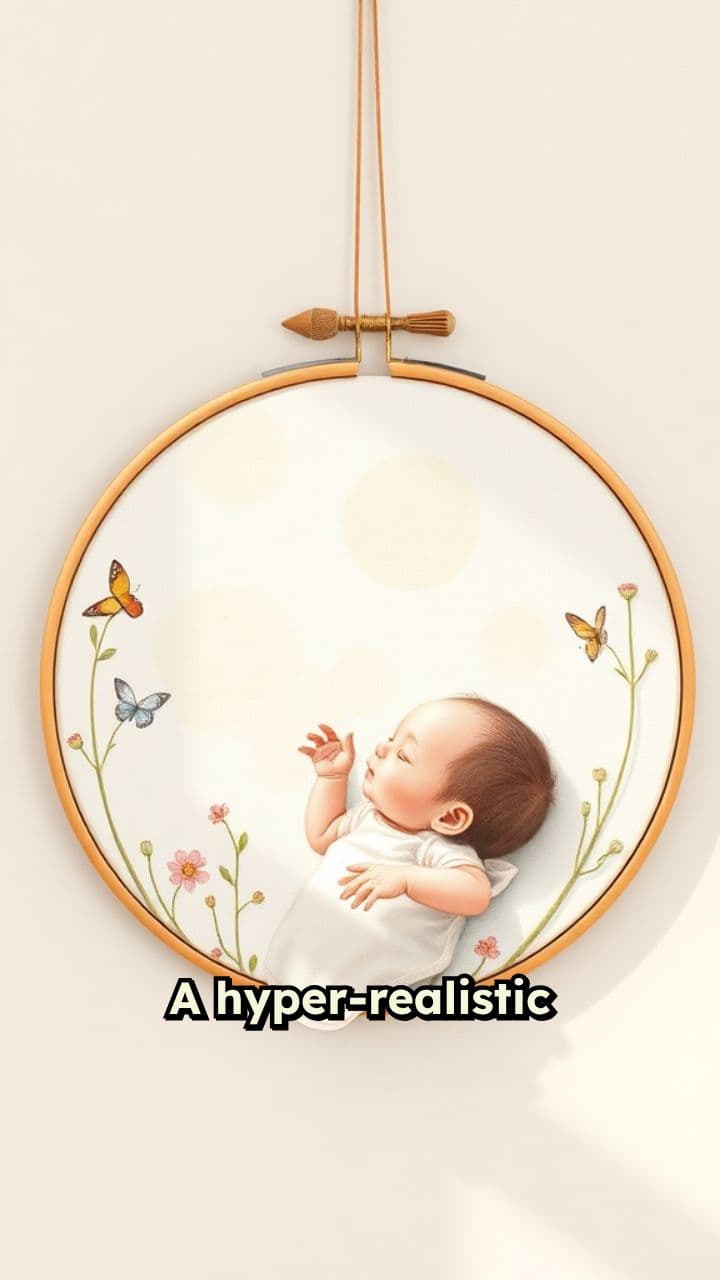 Handcrafted Embroidery Hoop for Baby Girl