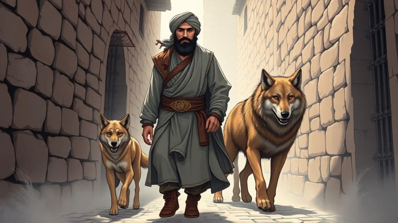 अब्दुल्ला और तीन भेड़िए