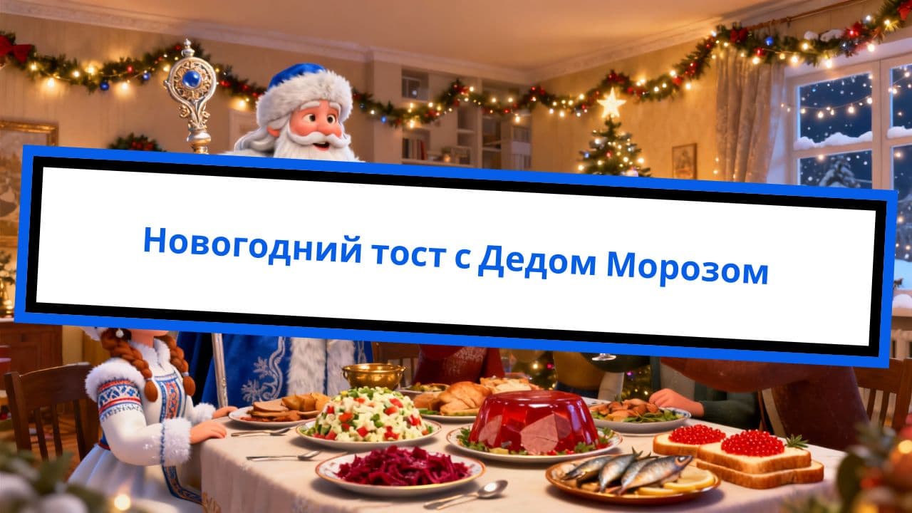 Новогодний тост с Дедом Морозом