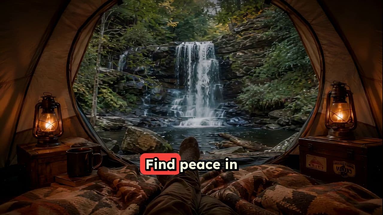 Cozy Tent Waterfall Sanctuary