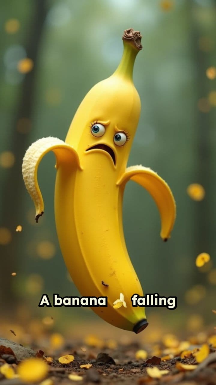 A Banana's Sweet Encounter with a Peach