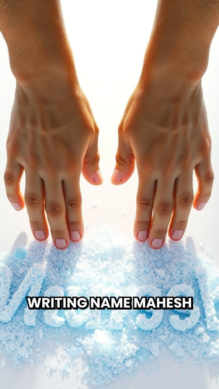Mahesh Name Written in Salt