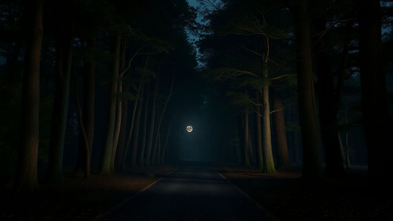 A Walk in the Rainy Night Forest