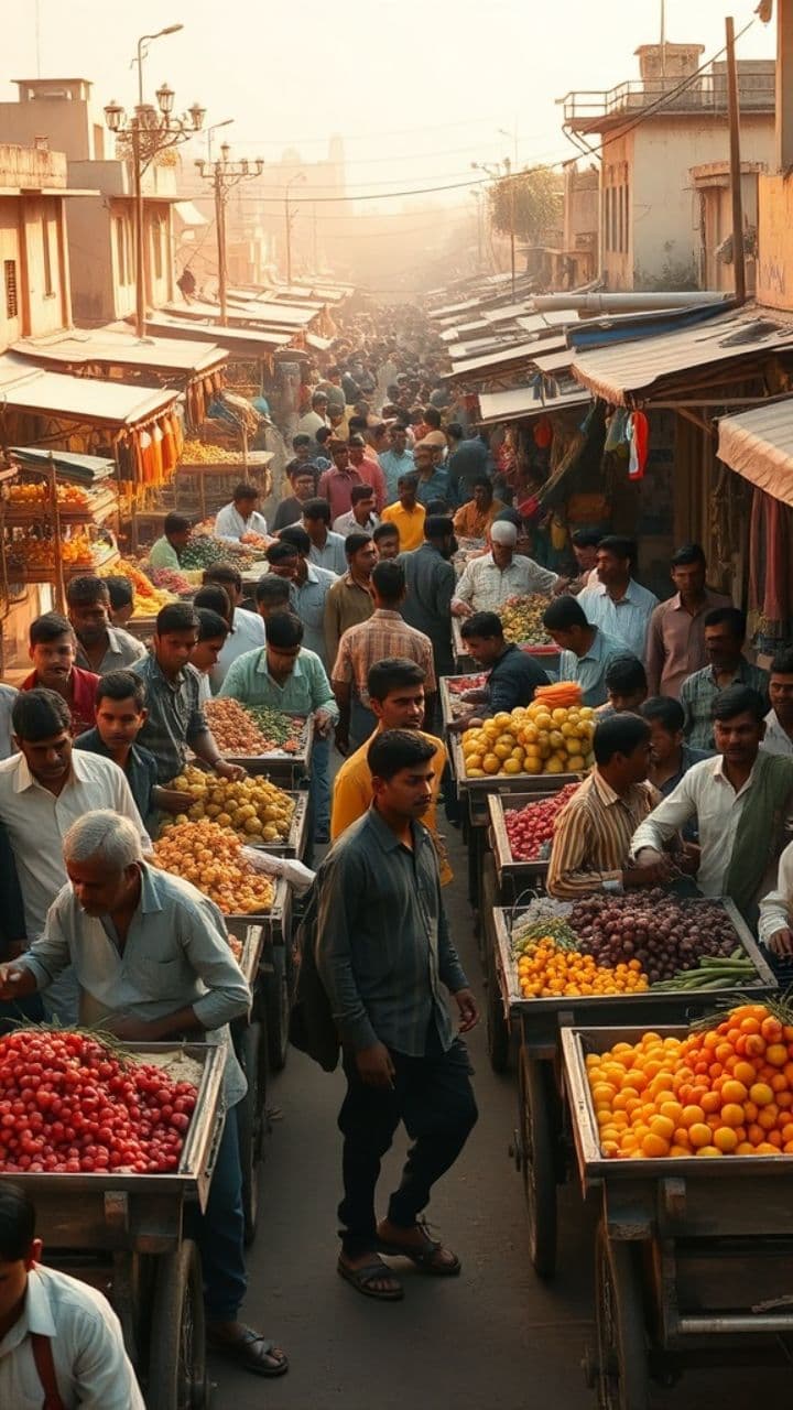 देवास में ठेले वालों का प्रदर्शन