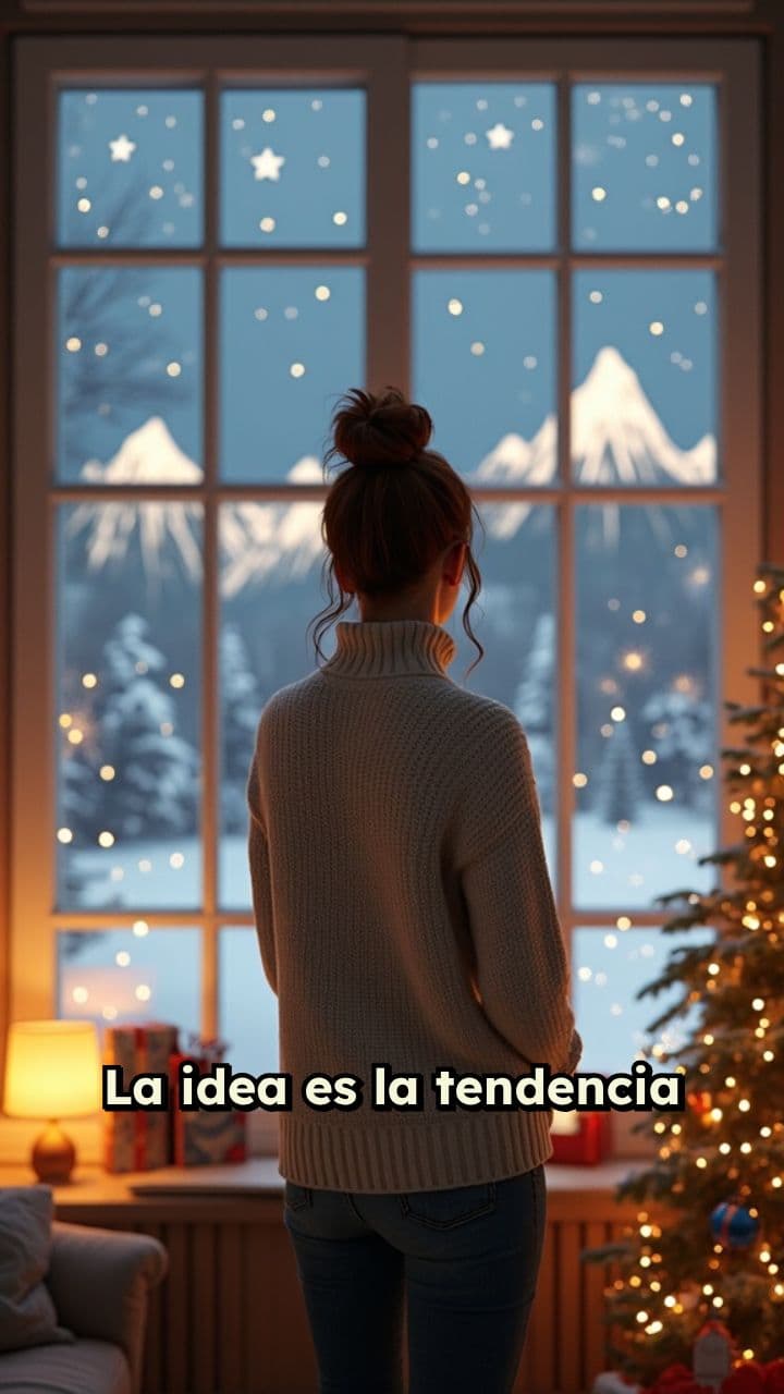 Logo navideño pintado en ventana blanca